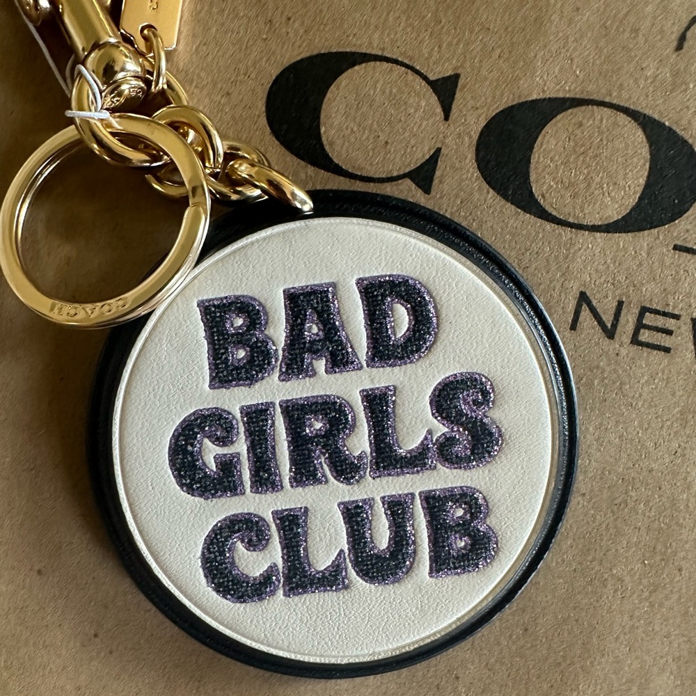 NEW Coach Bad Girls Club Bag Charm In Signature Canvas - Picture 3 of 10